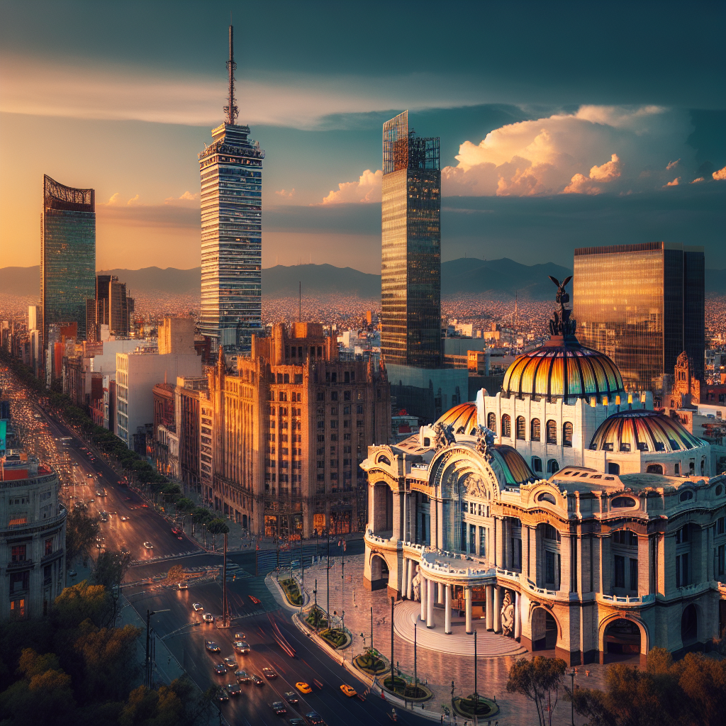 Panorama of Mexico City, Mexico